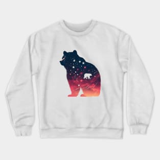 silhouette of a bear Crewneck Sweatshirt